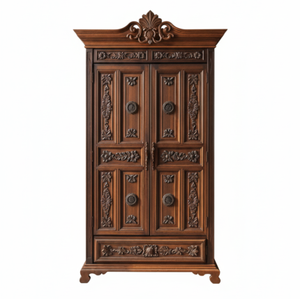 Royal Carved Mahogany Wardrobe