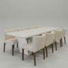 The Verona Gloss & Quilt Dining Set