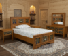 Regal Maharaja Style Hand-Carved Wooden Bedroom Set - Image 3