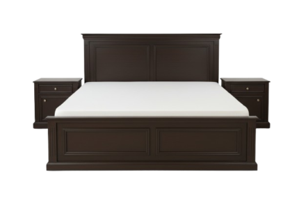 Estate Platform King Bed and Cabinet Vanity Set
