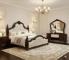 Royal Espresso Tufted Cream Bedroom Suite - Image 3