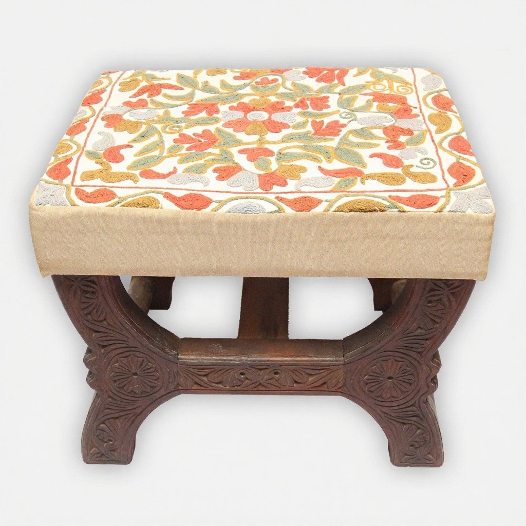 aiease_1762163364957 The Kashmere Embroidered Bench - Image 1