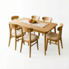 The "Nordic Haven" 6-Seater Solid Wood Dining Set